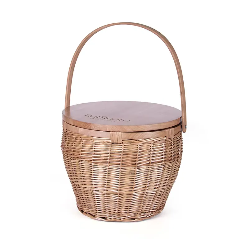 Sustainable Living Usa - Grand panier de pique-nique en rotin